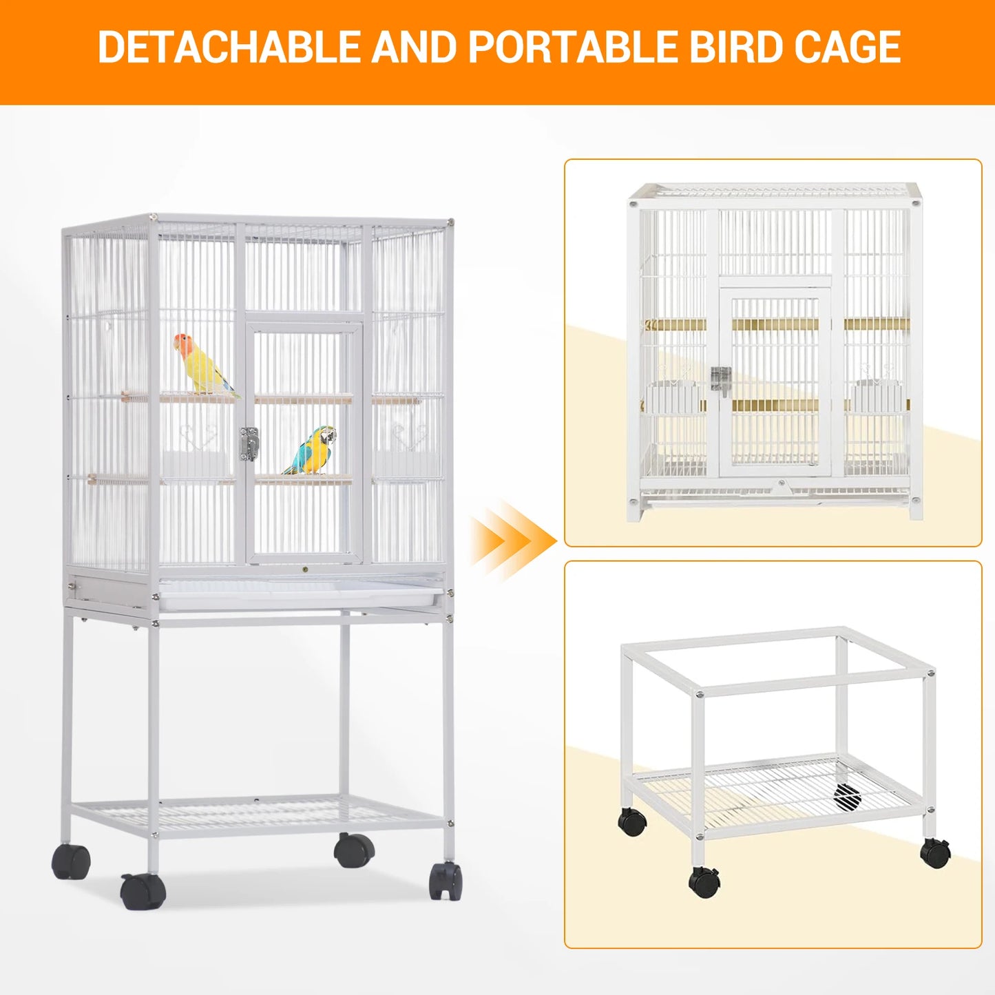 Ran Metal 5-Level Small Animal Cage With Wheels And Tray