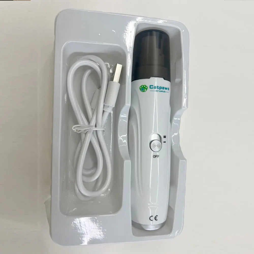 Dog Nail Grinder USB Rechargeable Electric Pet Claw Trimmer Painless