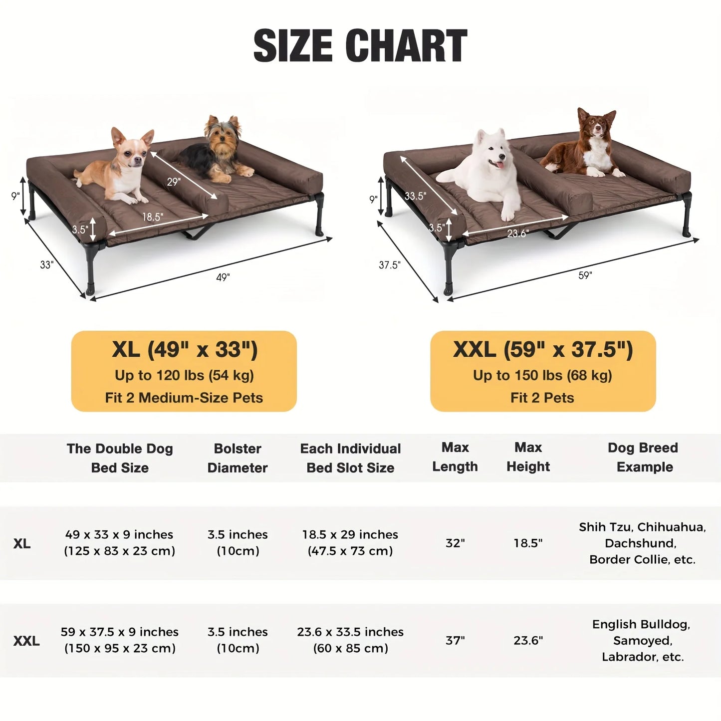 Elevated Cooling Dog Bed With Removable Cushion And Mesh Surface
