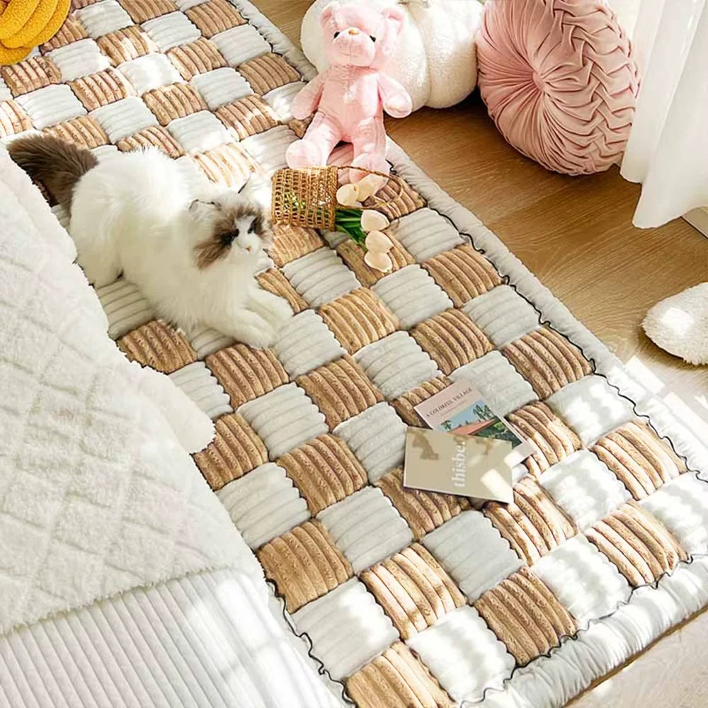 Soft Coral Fleece Washable Dog Car Seat Mat Cushion