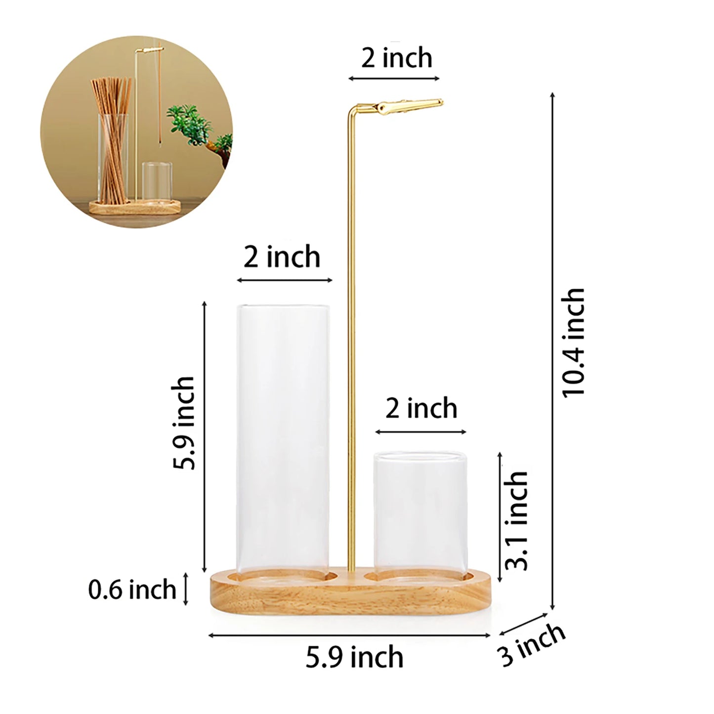 2 In 1 Incense Holder Anti Ash Glass Catcher Organizer