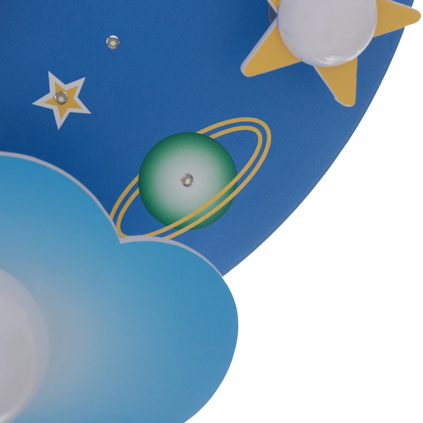 Cartoon LED Ceiling Light Wood Dimmable Kids Room