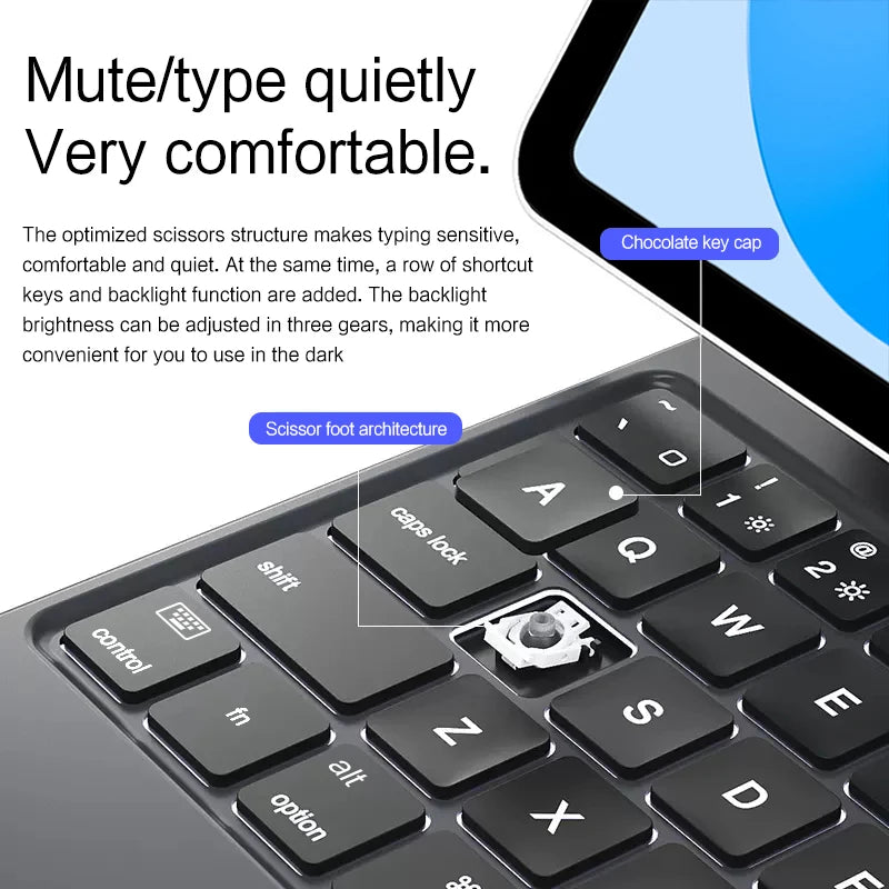 Ajiyu Waterproof Smart Case For iPad Pro 12.9 With Keyboard Folio