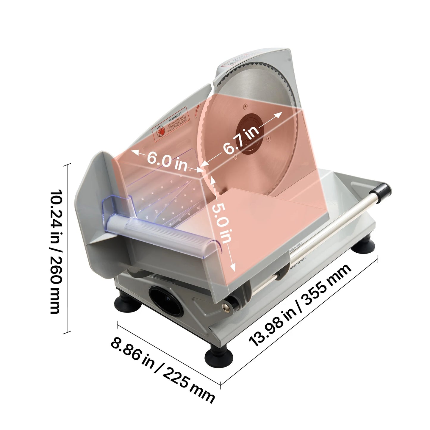 SucceBuy Electric Meat Slicer With Adjustable Thickness And Dual Blades