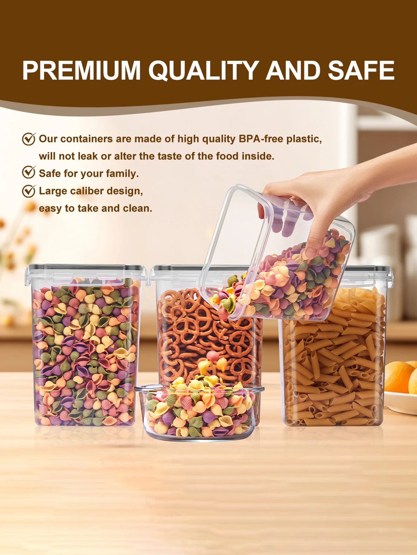 48Pc Sealed Food Storage Containers With Lids Kitchen Pantry Set