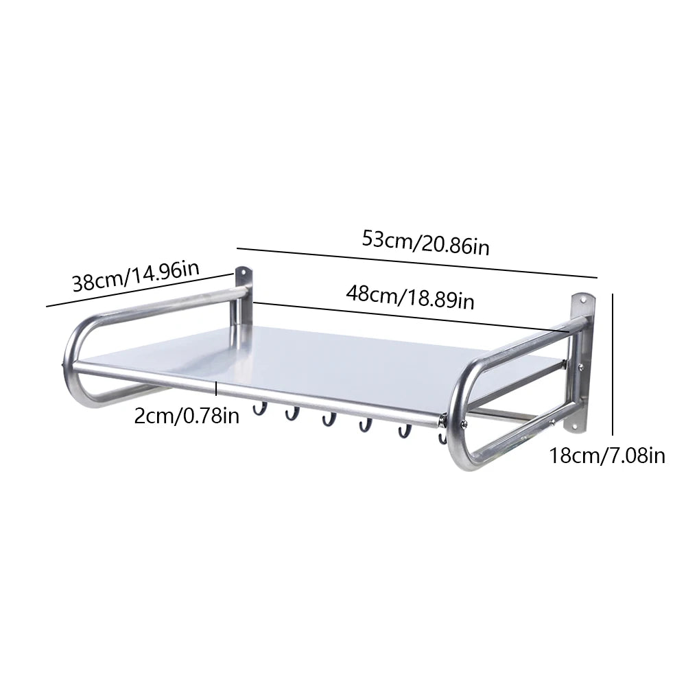Wall Mounted Stainless Steel Microwave Oven Shelf