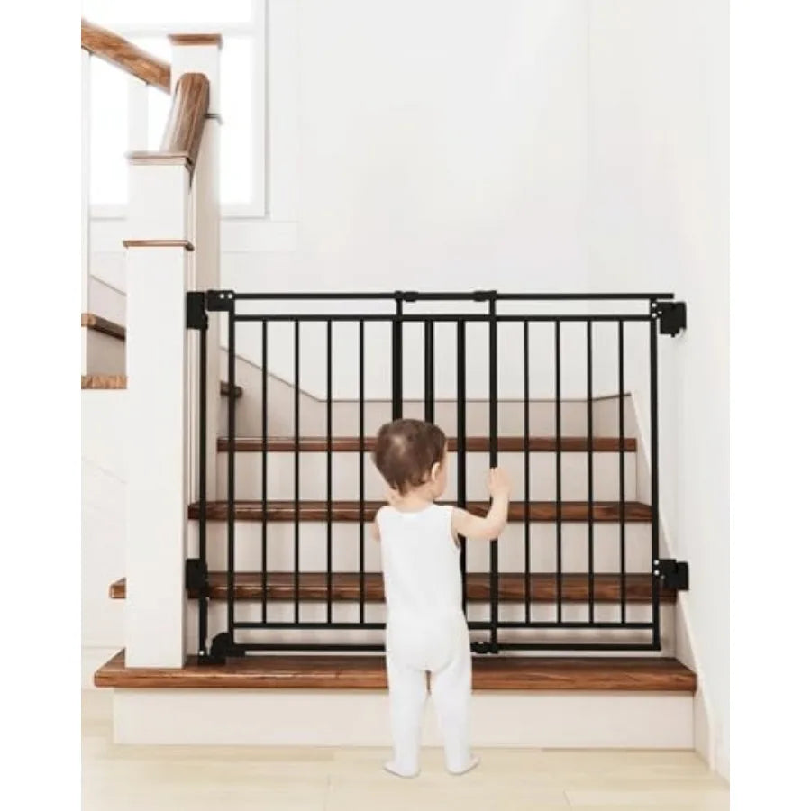 2-In-1 Auto-Close Baby And Pet Gate With Walk-Through Door