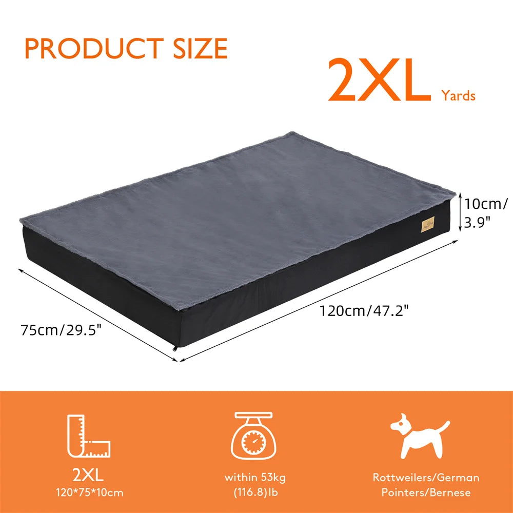 BORWART CN Orthopaedic Dog Bed Waterproof Cushion Mattress 2in1
