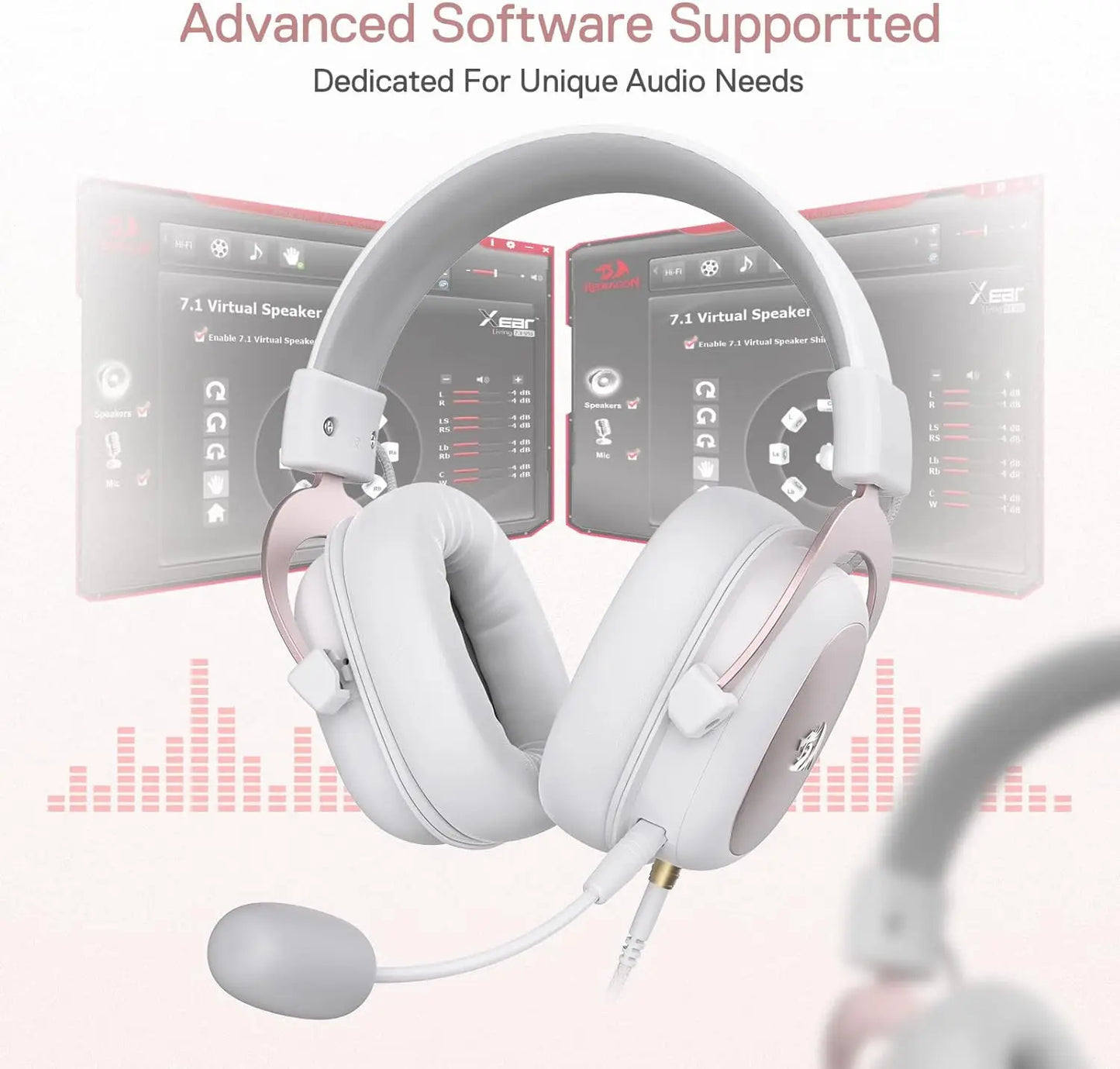 Redragon H510 Zeus White Wired Gaming Headset With 7.1 Surround Sound