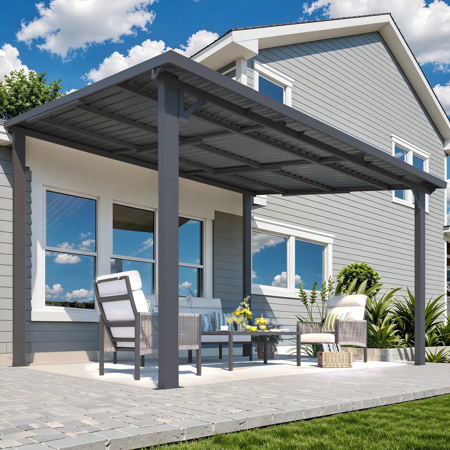 Wall Gazebo Hard Top Outdoor Patio Pergola On Clearance