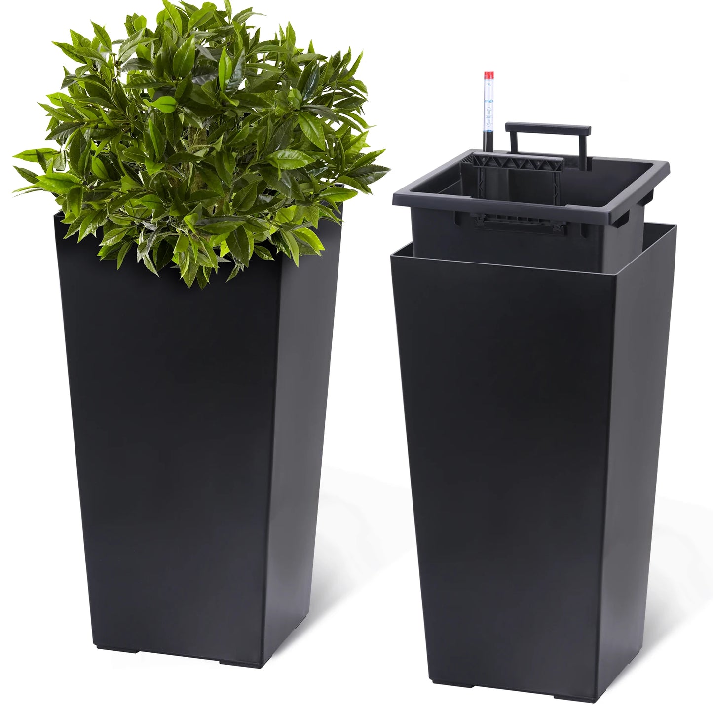 Two Pack Indoor Outdoor Planter Pots With Drainage Holes