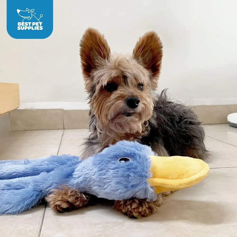 Interactive Squeaky Crinkle Duck Chew Toy For All Dogs