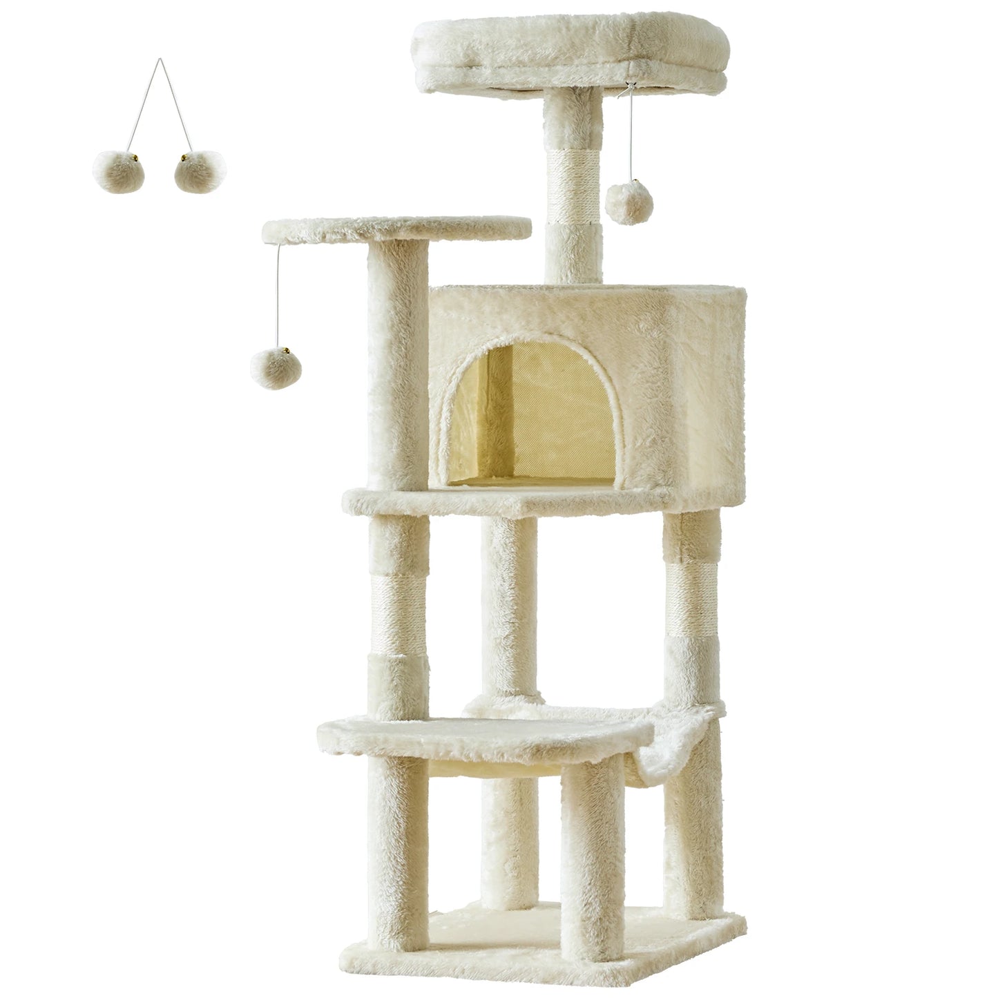 JHK Cat Tree Tall Multi Cat Climbing Tower Sisal Posts