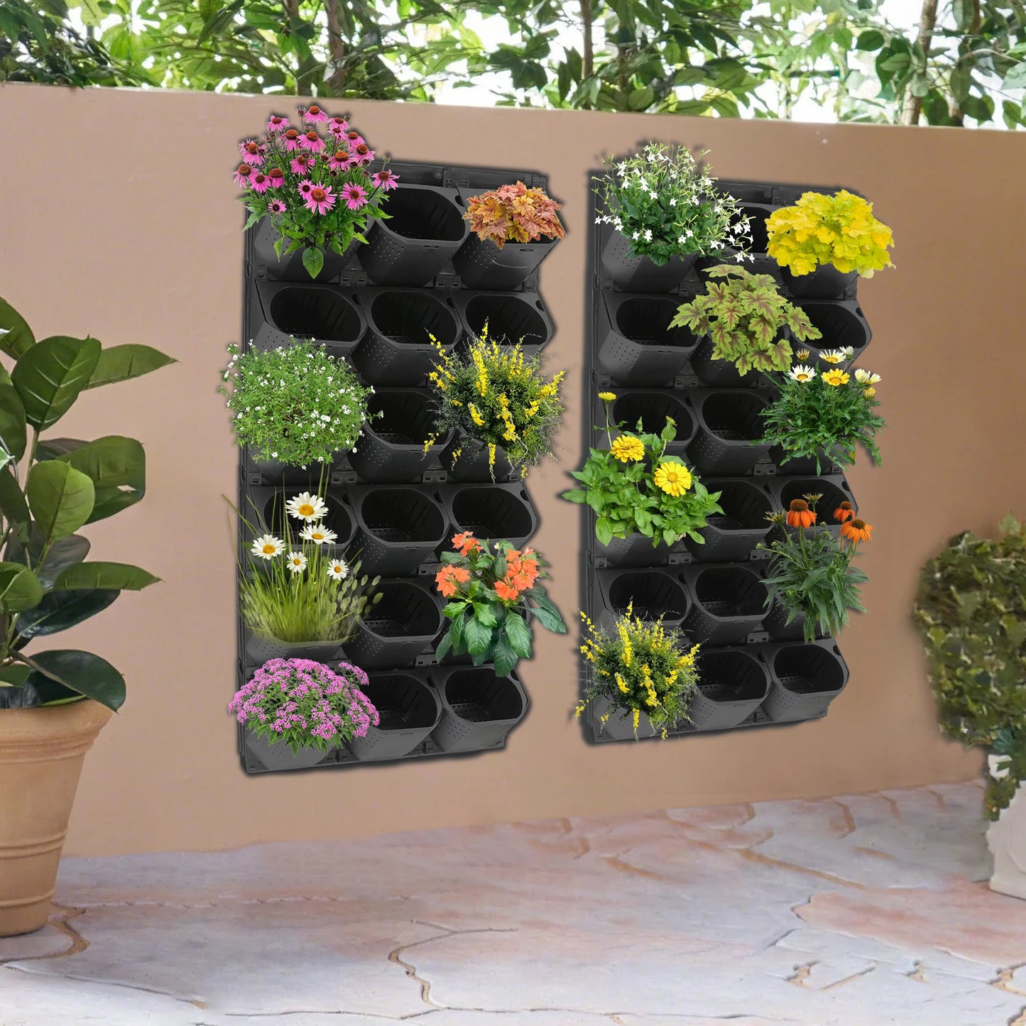 Stackable Self Watering Wall Planter With 36 Pots Indoor Outdoor