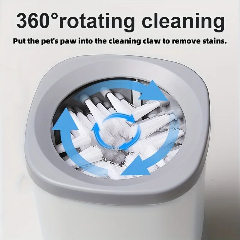 Pet Foot Washing Cup Portable Paw Cleaner With Soft Silicone Brush
