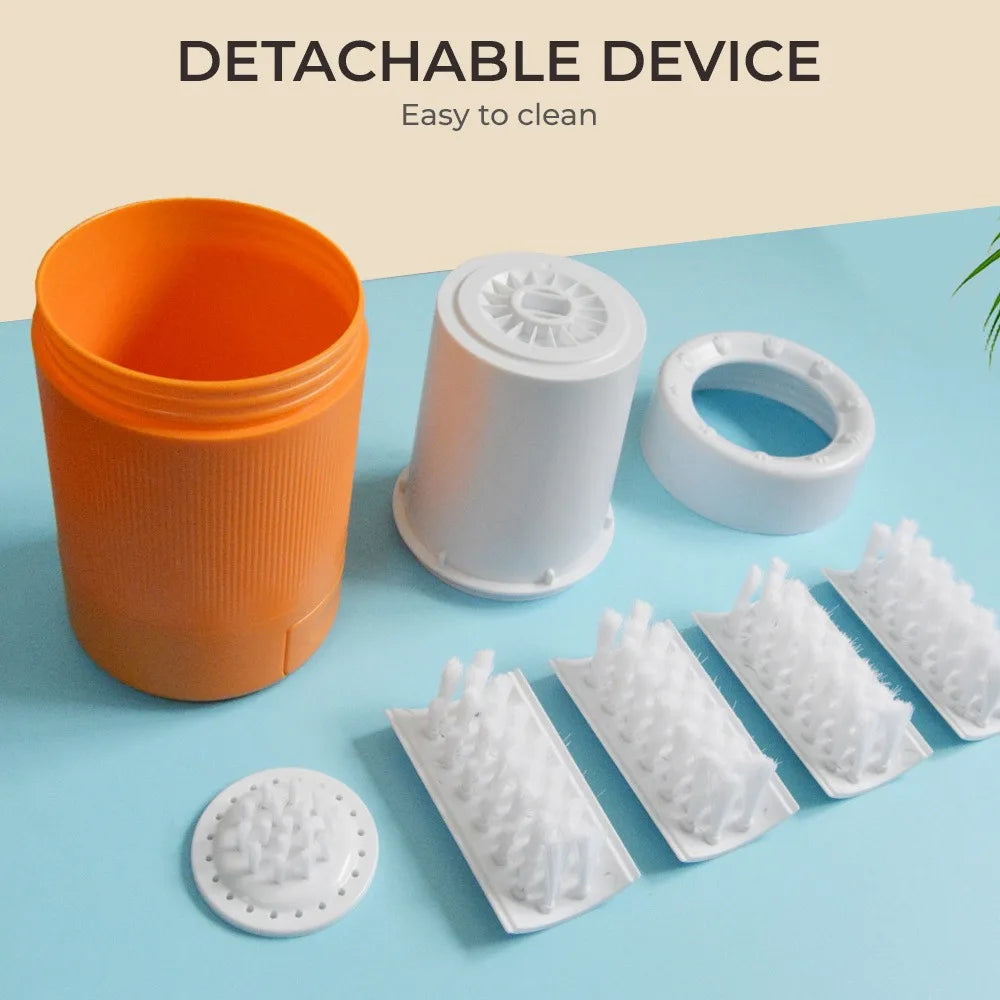 Pet Foot Washing Cup Portable Paw Cleaner With Soft Silicone Brush