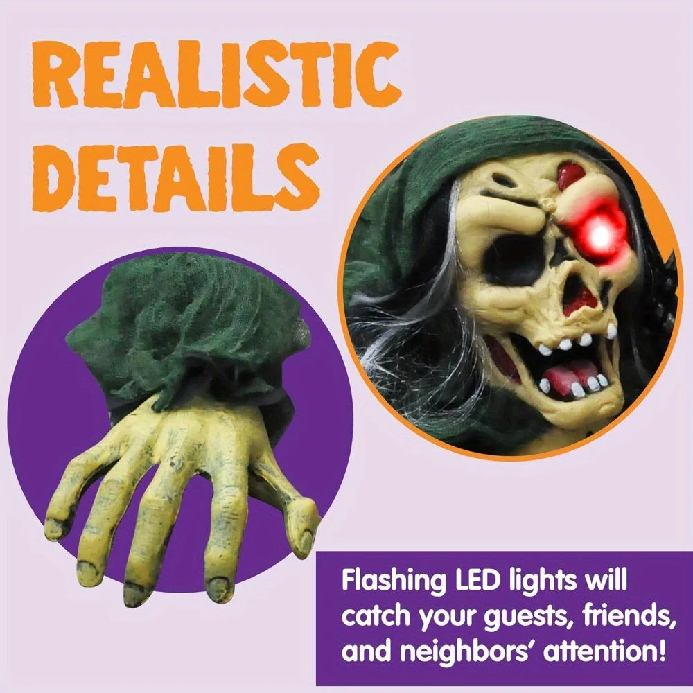 Zombie Groundbreaker Halloween Outdoor Prop With Sound And Lights