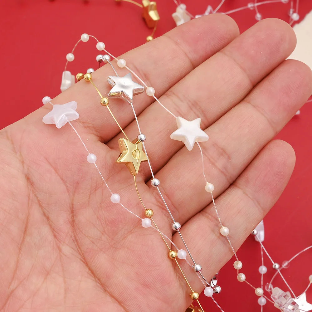 Acrylic Star Bead Chain For Garland Wedding And Holiday Decor