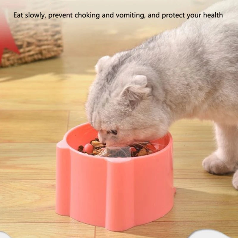 Cat Slow Feeder Bowl Anti-Choking Design For Cats And Dogs