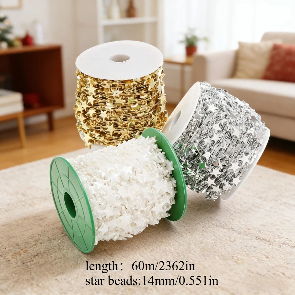 Acrylic Star Bead Chain For Garland Wedding And Holiday Decor