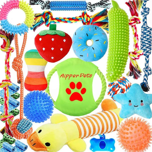 25 Pack Dog Toys For Small Dogs And Puppies Durable