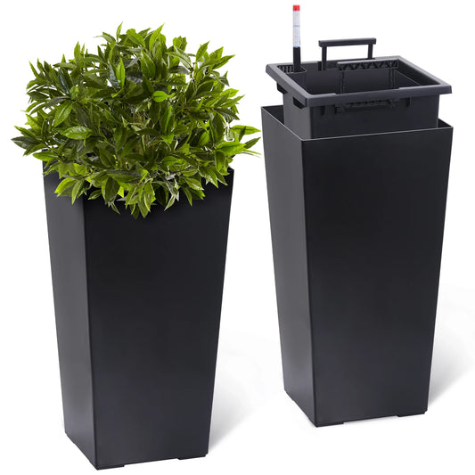 Two Pack Indoor Outdoor Planter Pots With Drainage Holes