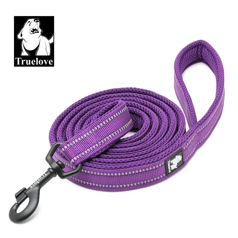 TRUELOVE Reflective Nylon Mesh Padded Dog Leash For Walking