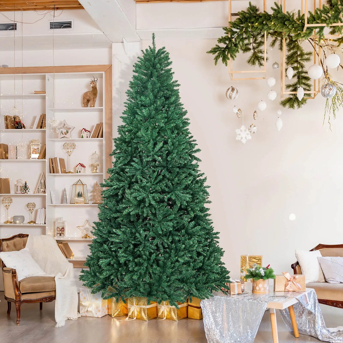 LIFEZEAL Artificial Christmas Tree With Lush Full Fir Branches