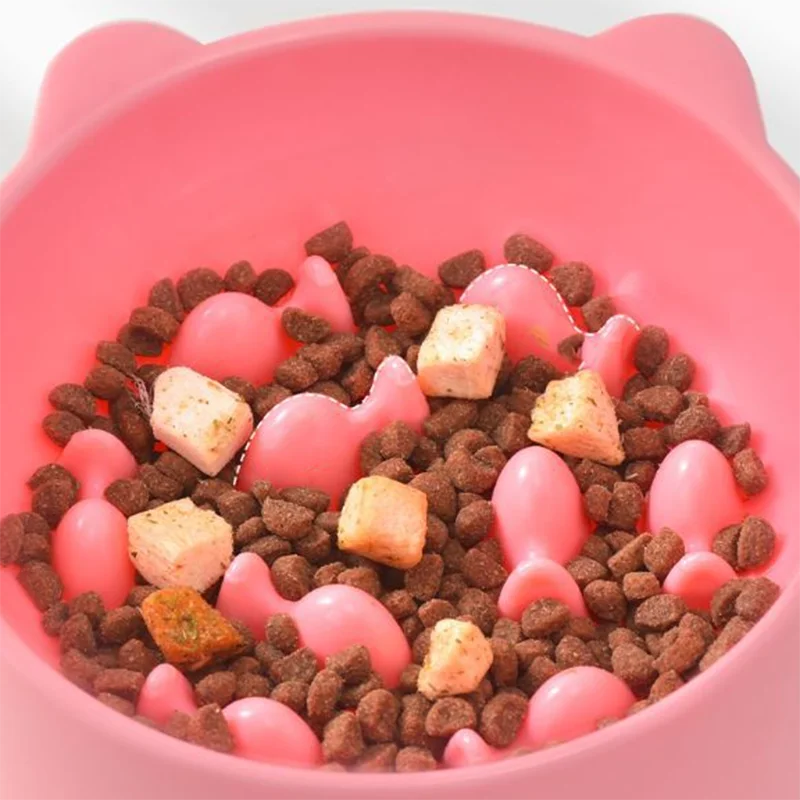 Cat Slow Feeder Bowl Anti-Choking Design For Cats And Dogs