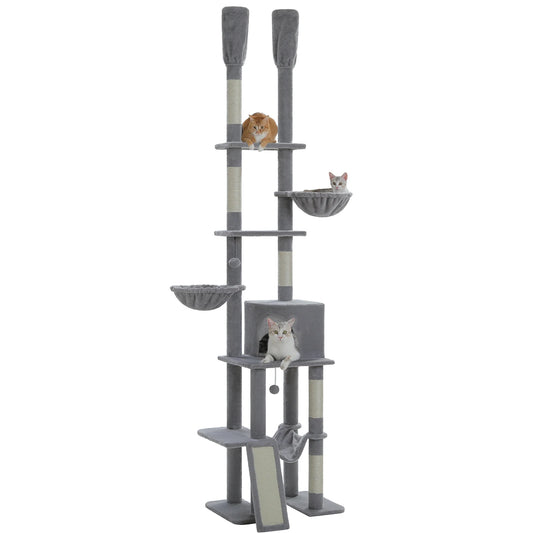 PAWZ Road Cactus Cat Tree Floor To Ceiling With Hammocks