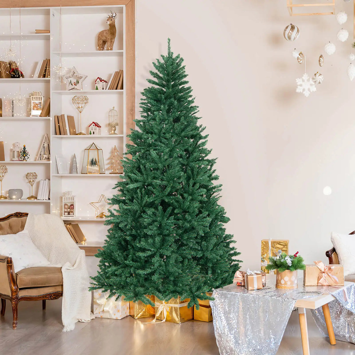 LIFEZEAL Artificial Christmas Tree With Lush Full Fir Branches