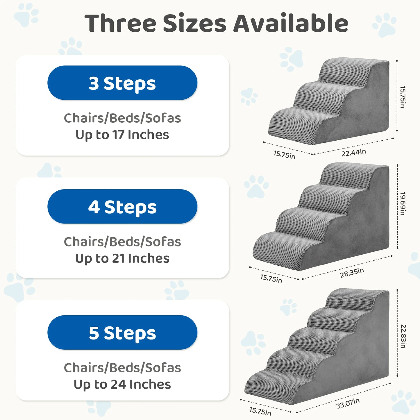 Curved High Density Foam Dog Stairs Ramp for Small Dogs