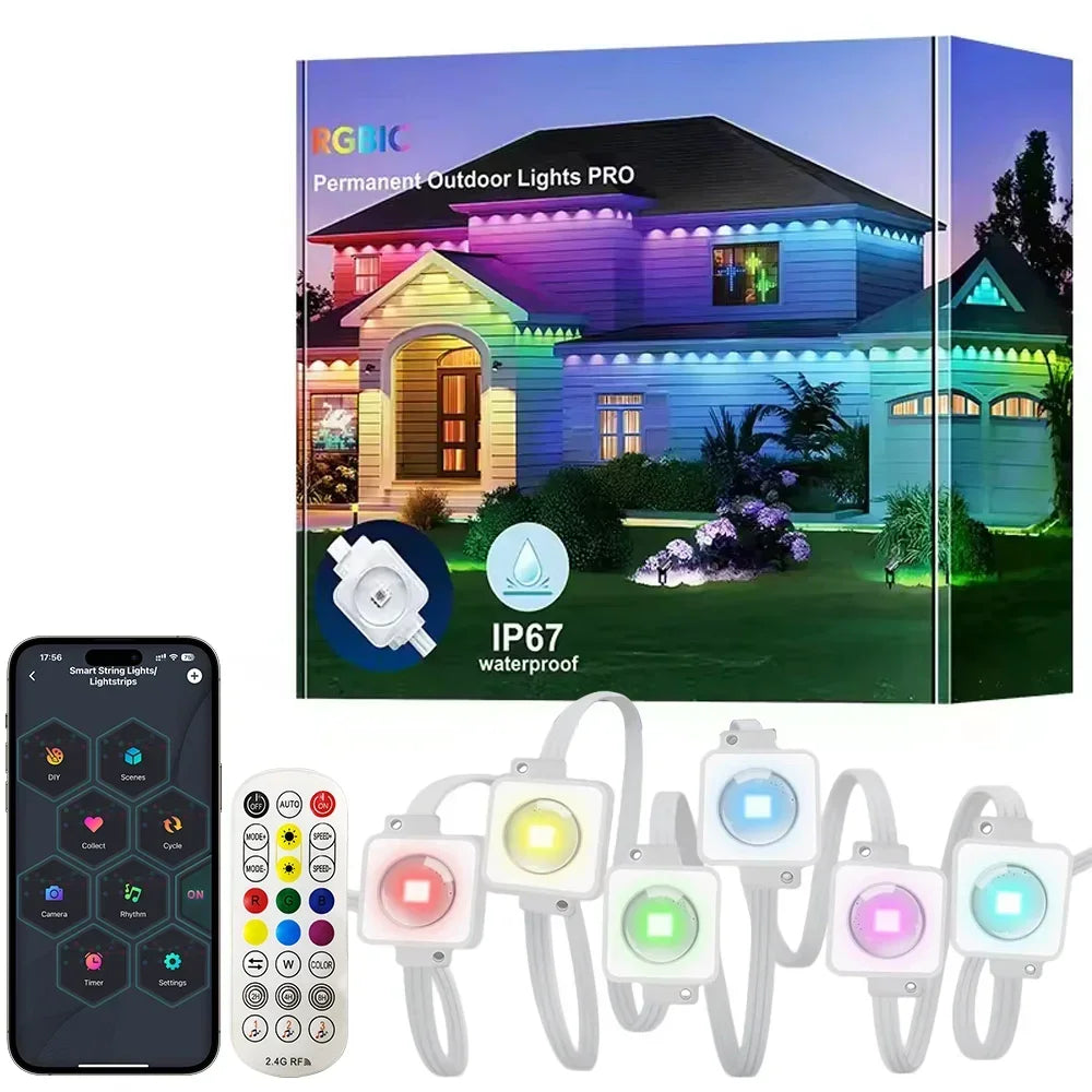 MIMIRGB Permanent Outdoor Eave Lights With Remote Control