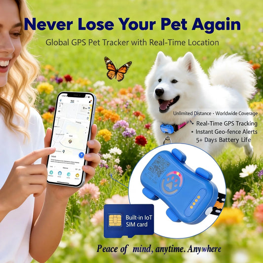WANWAYTECH Pet Tracker For Dogs And Cats With IoT SIM