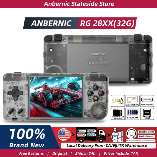 Anbernic Rg28xx 2.83 Inch Handheld Game Console With Video Output