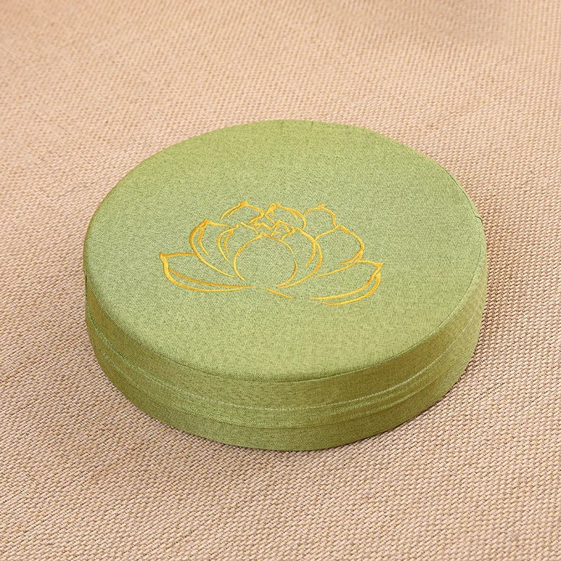 Meditation Cushion With Linen Texture Backrest Pillow Washable