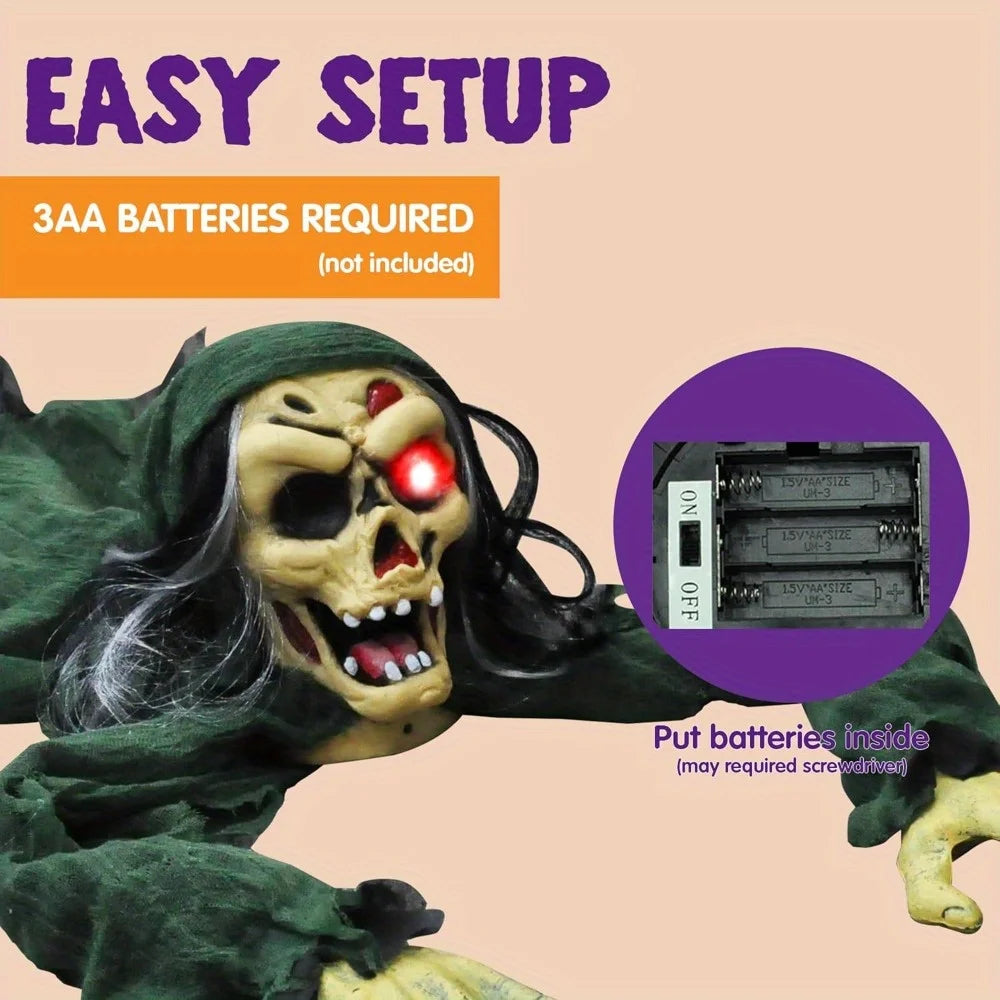 Zombie Groundbreaker Halloween Outdoor Prop With Sound And Lights