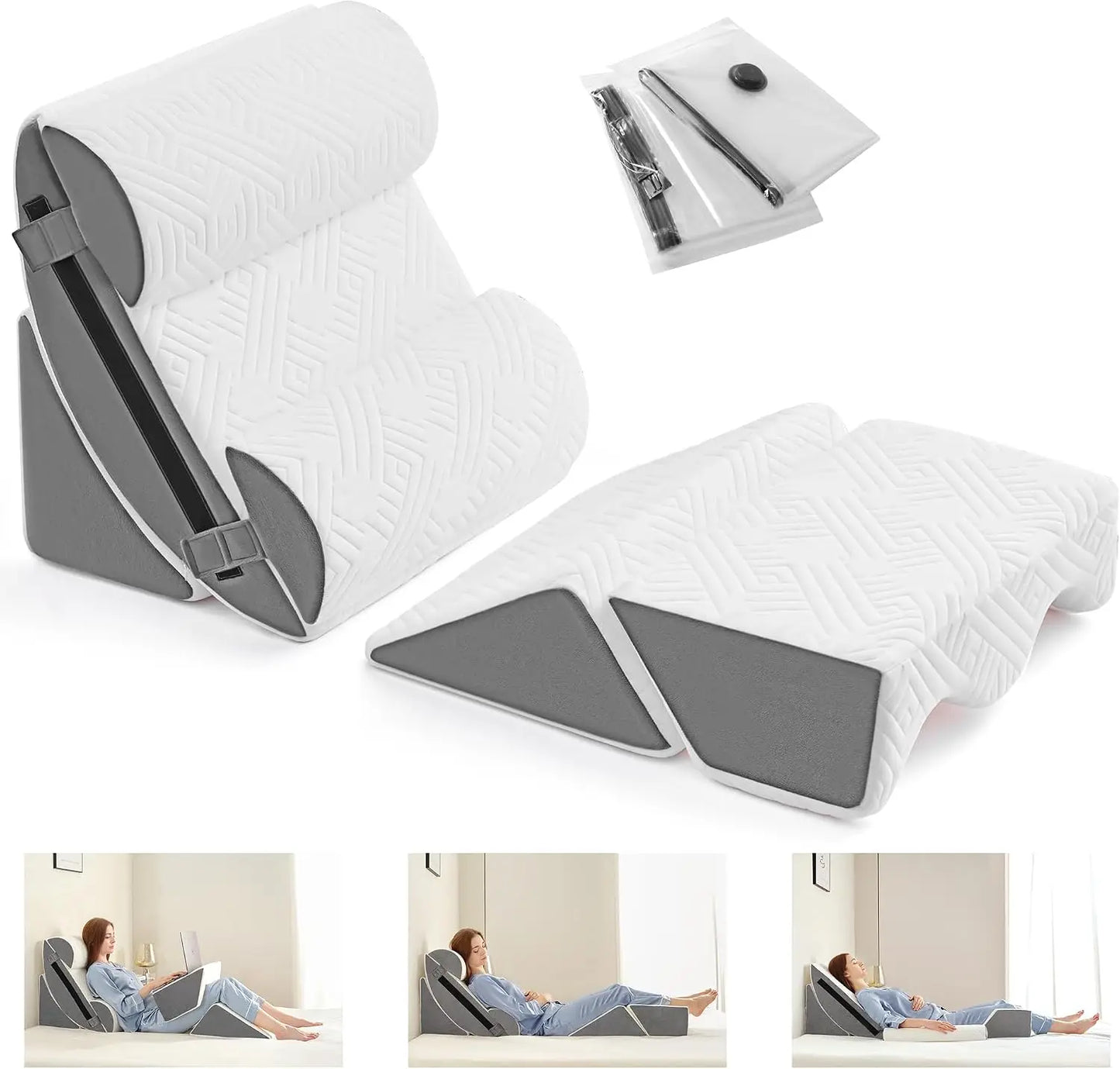 Orthopedic Bed Wedge Pillow Set Memory Foam For Postoperative Pain Relief