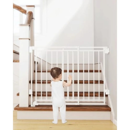 2-In-1 Auto-Close Baby And Pet Gate With Walk-Through Door