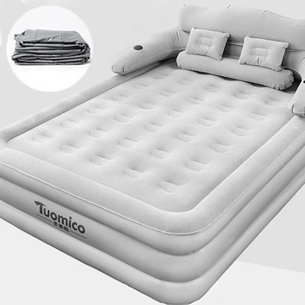Camping Air Bed With Backrest For Two Persons Inflatable Mattress