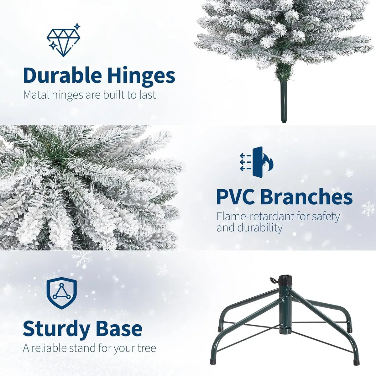 Pre Lit Slim Artificial Christmas Tree With Built In Lights