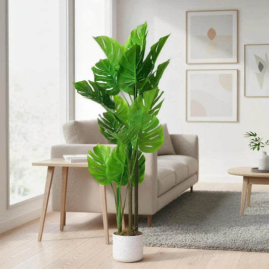HiMISS Artificial Monstera Deliciosa Plant for Home and Office Decor