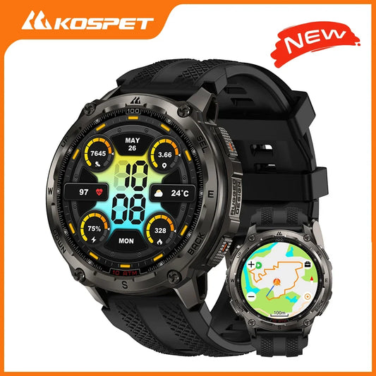 KOSPET Tank T4 GPS Smartwatch With Waterproof Heart Rate Monitor
