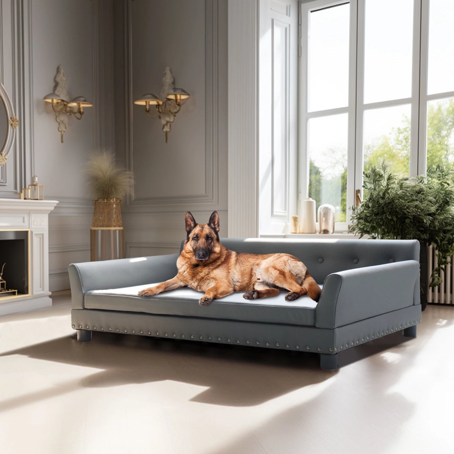 BINGOPAW Rectangle Elevated Dog Sofa Bed Waterproof
