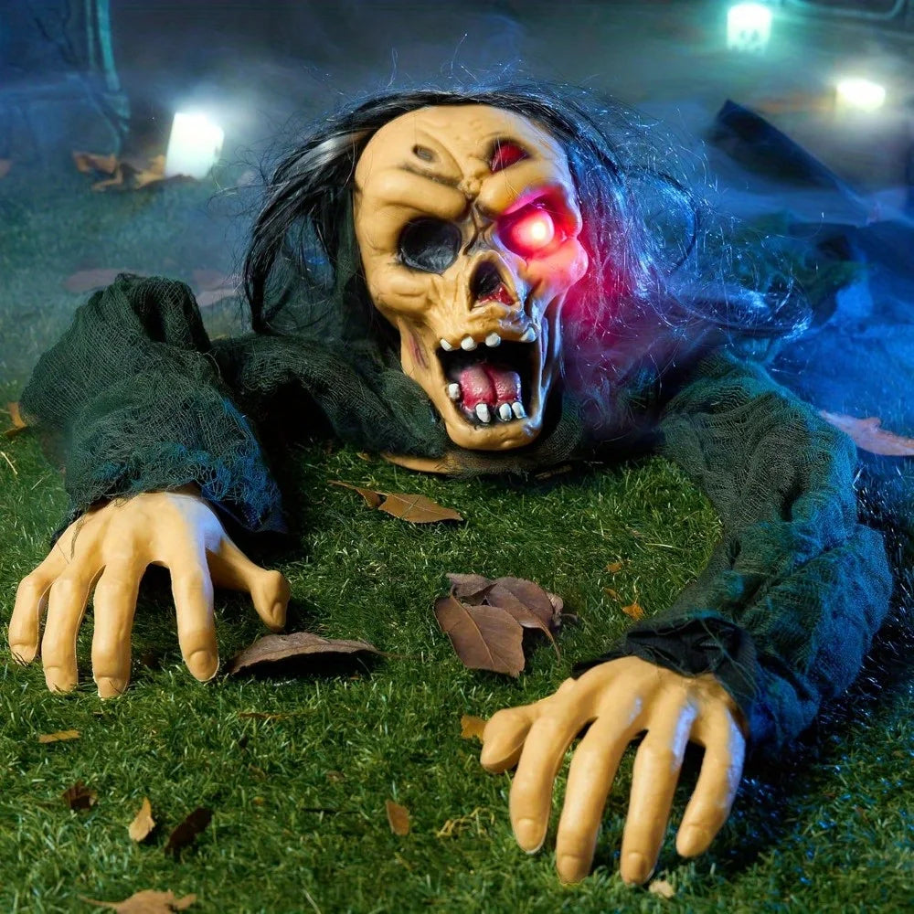 Zombie Groundbreaker Halloween Outdoor Prop With Sound And Lights