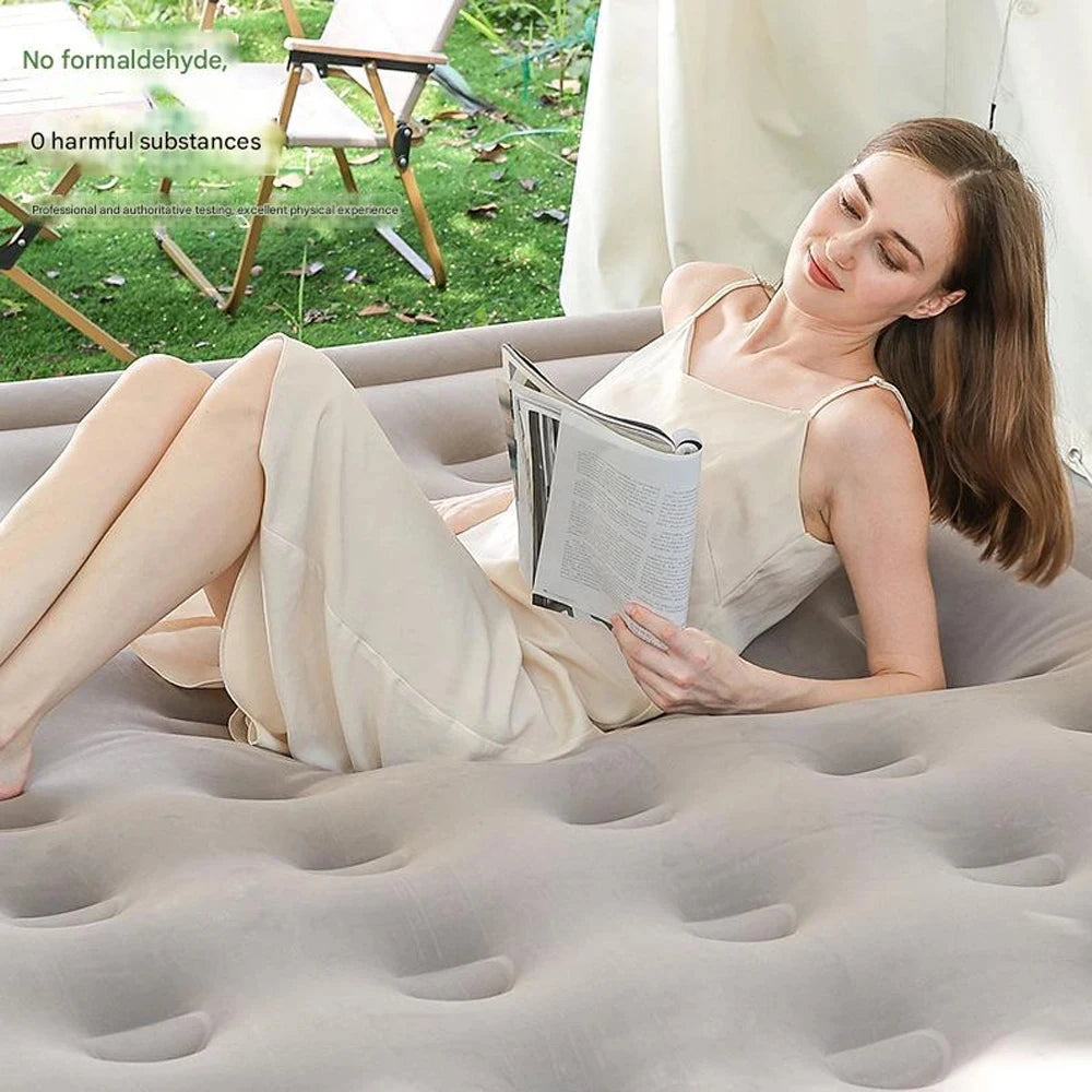 Camping Air Bed With Backrest For Two Persons Inflatable Mattress