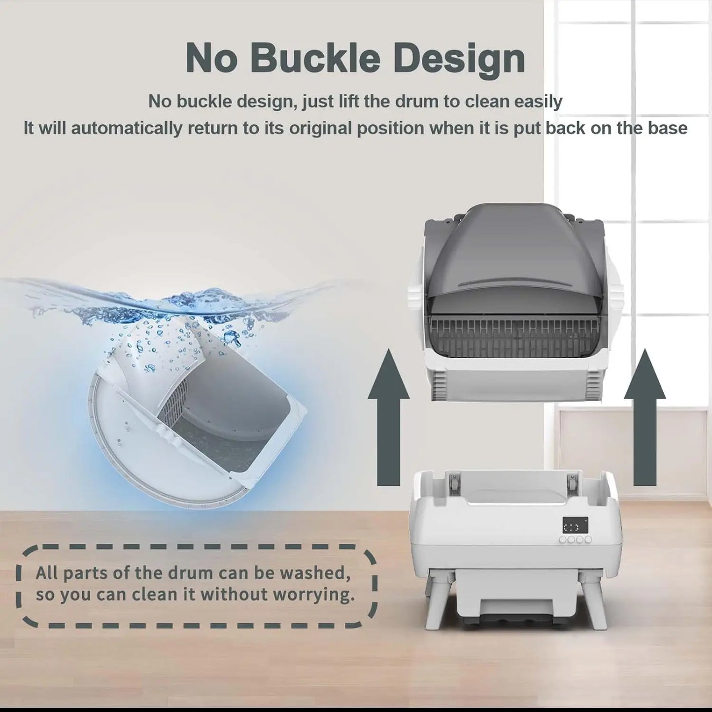 Automatic Cat Litter Box Self Cleaning With App Control And Smart Health Monitor