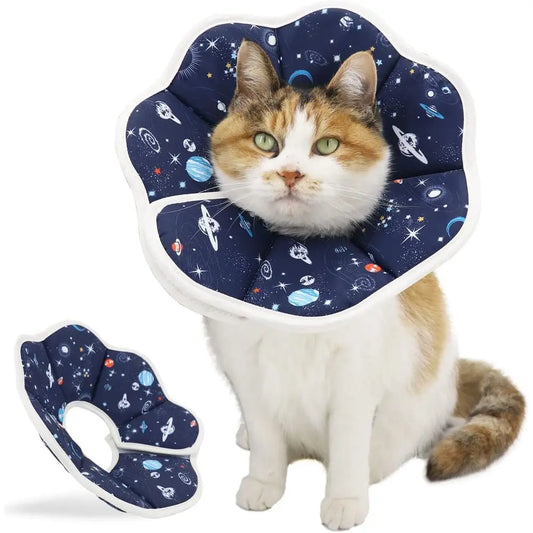Adjustable Cat Recovery Collar After Surgery Protective Elizabethan Cone