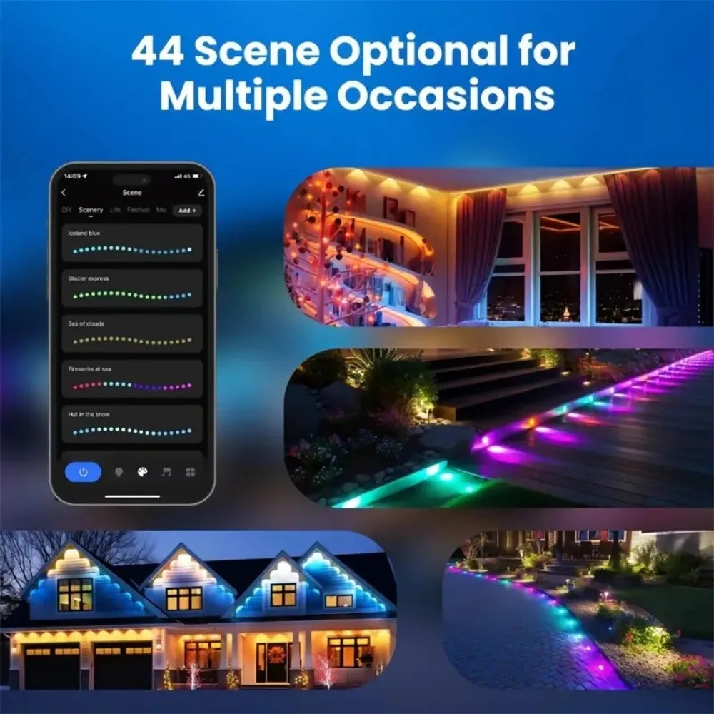 MIMIRGB Permanent Outdoor Eave Lights With Remote Control