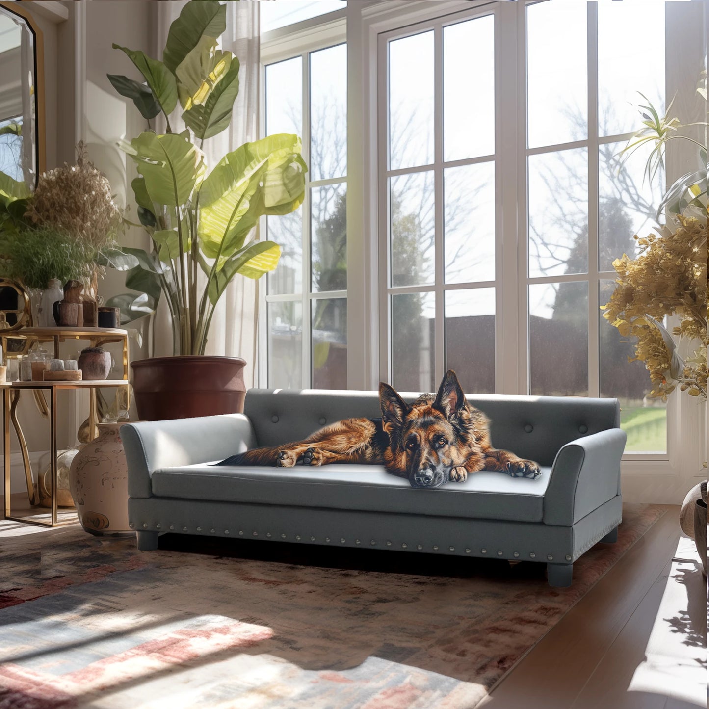 BINGOPAW Rectangle Elevated Dog Sofa Bed Waterproof